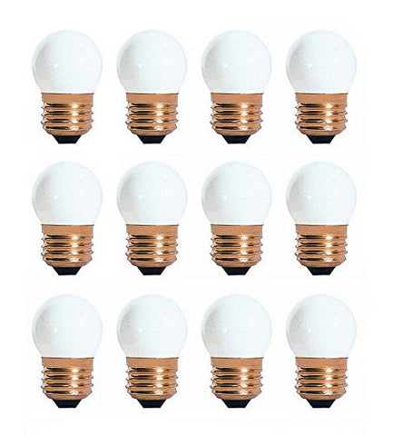 12 Qty. Halco 7.5W S11 White Med 130V Halco S11WH7.5C 7.5w 130v Incandescent Ceramic White Lamp Bulb