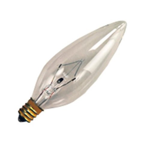 Halco 1020 -- 15 Watt Petite Torpedo Incandescent Light Bulb, Candelabra Base, Long Life