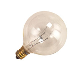 25 Qty. Halco 15W G16.5 CL Candelabra 130V Halco G16CL15 15w 130v Incandescent Clear Lamp Bulb
