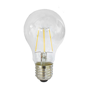 Divine Lighting A19FIL6WD 6-Watt Dimmable Filament LED A19 Bulb; Standard Base; Clear