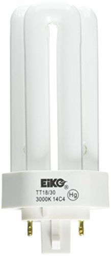 Eiko TT18/30 18W Triple-Tube 3000K GX24q-2 Base Fluorescent Halogen Bulbs