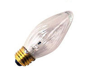 Halco 3001 - 25 Watt Light Bulb - F15 - Clear - Wrinkled Glass - 3,000 Life Hours - 140 Lumens - 130 Volt