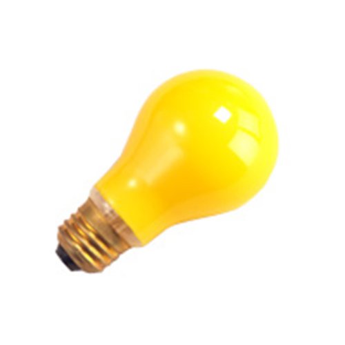 4 Qty. Halco 60W A19 YEL Bug 130V 2M Halco A19BG60 60w 130v Incandescent Yellow Bug Lamp Bulb