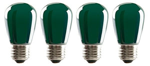 4 Qty. HALCO S14GRN1C/LED 80519 LED S14 1.4W Green DIMMABLE E26 ProLED by Halco