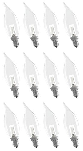 12 Qty. HALCO CA10CL1/827/LED 80174 LED CA10 1W 2700K DIMMABLE E12 ProLED by Halco