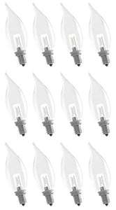 12 Qty. HALCO CA10CL1/827/LED 80174 LED CA10 1W 2700K DIMMABLE E12 ProLED by Halco