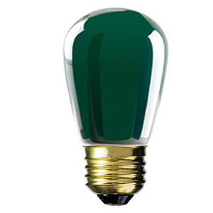 25 Qty. Halco 11W S14 Green Ceramic 130V Halco S14GRN11C 11w 130v Incandescent Ceramic Green Lamp Bulb