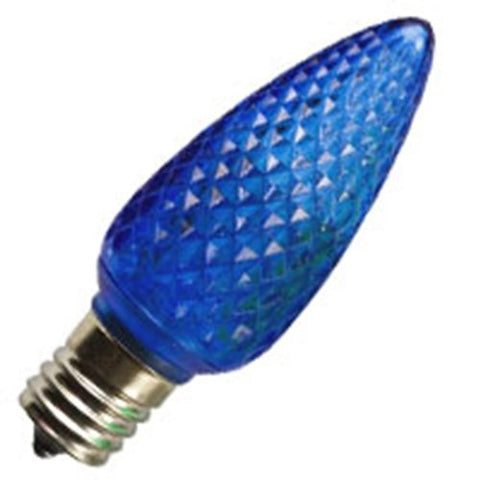 Halco C9 Blue Faceted INT LED C9BLU/FC/LED 0.96w 120v LED Blue Faceted Lamp Bulb