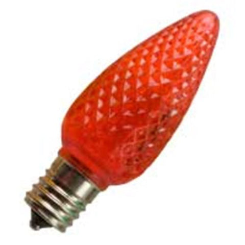 Halco BC5997 80511 C9RED/FC/LED C9 Red Faceted 96W 120V LED Light Bulb