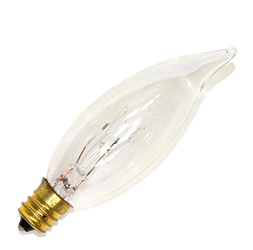 25 Qty. Halco 40W Flame CL 25MM Candelabra 130V HL CFCP40 40w 130v Incandescent Clear 25mm Lamp Bulb