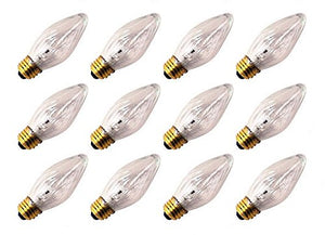 12 Qty. Halco 25W F15 CL Med 130V Halco F15CL25 25w 130v Incandescent Clear Lamp Bulb