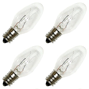 4 Qty. Halco 4W C7 CL Candelabra 130V Halco C7CL4 4w 130v Incandescent Clear Lamp Bulb